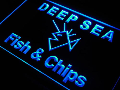 Fish & Chips Deep Sea Neon Light Sign